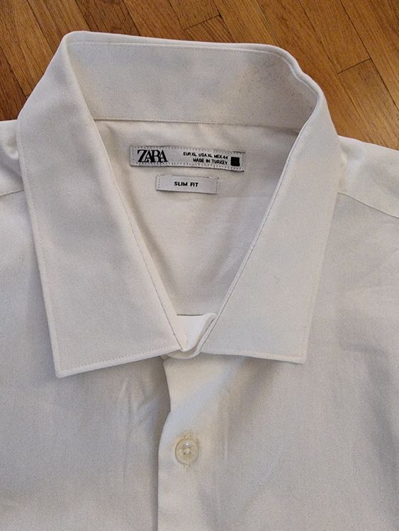 Chemise homme ZARA coton blanc Taille L (Neuf (Voir description
