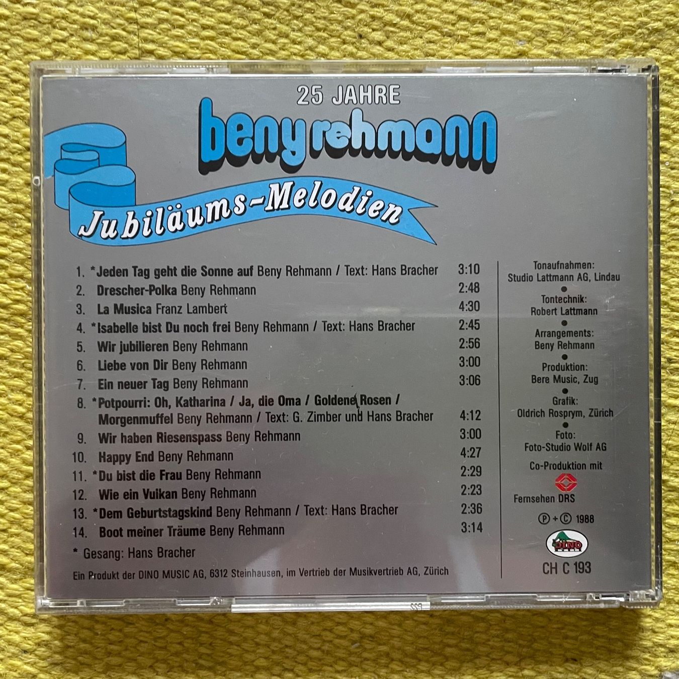 CD: BENY REHMANN-25JAHRE JUBILÄUMS MELODIEN – Usato da Rorschacherberg venduto da CD-Roli 1