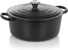 Le Creuset Bräter Signature rund 22 cm schwarz - neu
