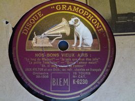 Lot de 4 disques 78 tours - Jack Hylton 25cm Aiguille