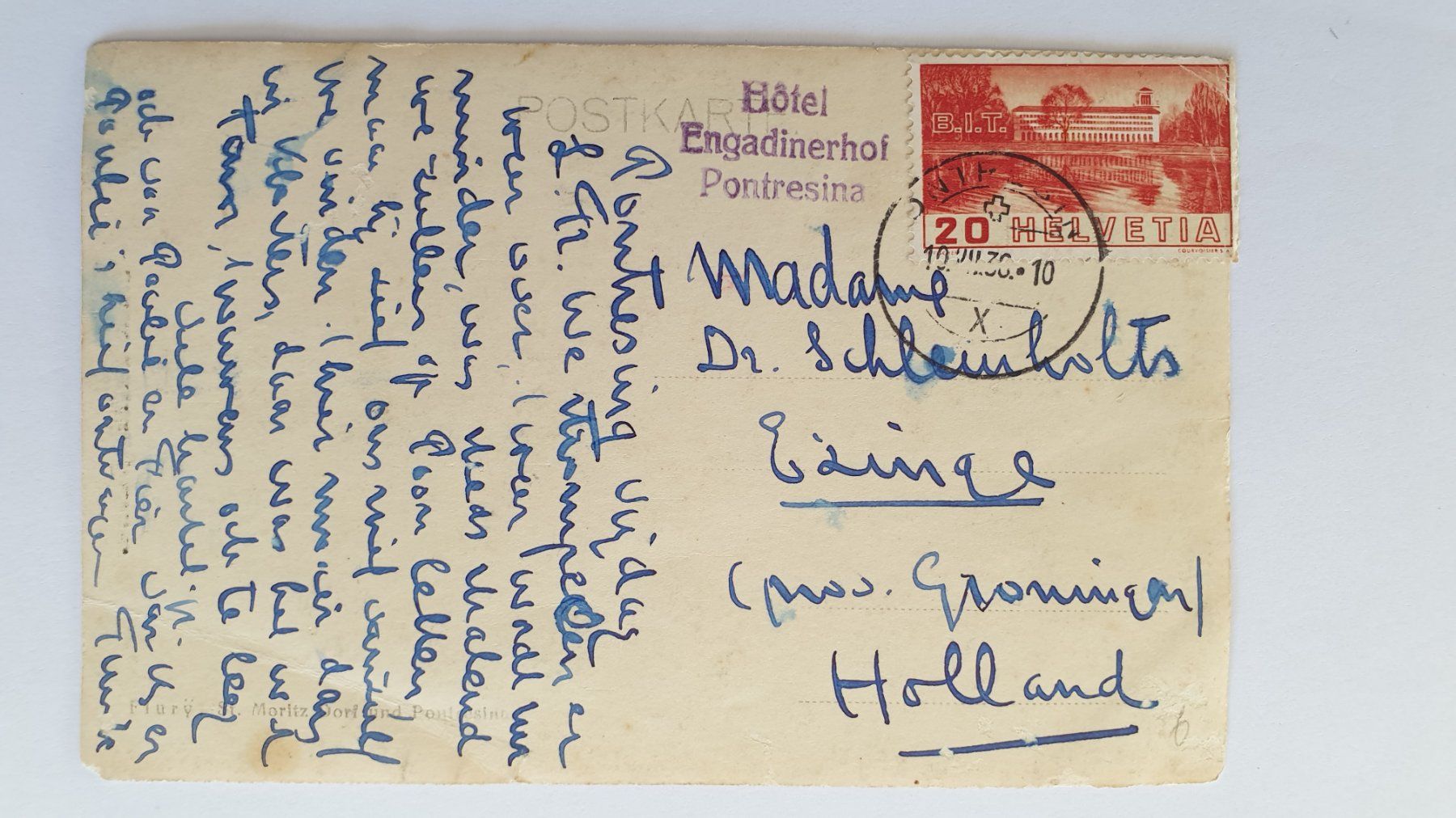 Cartoline postali: Bernina. Palü. Oberengadin. Graubünden. 3 Ansichtskarten. – Usato da Goldach venduto da armando_r 5