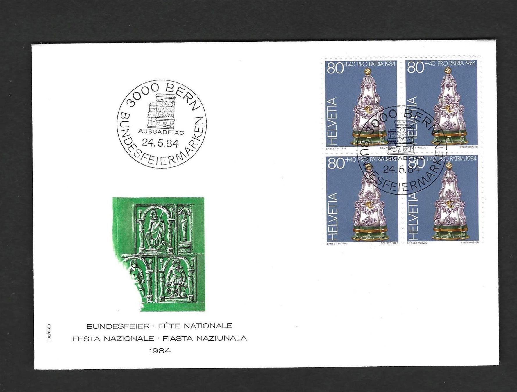 Tutti i francobolli: FDC Pro Patria Viererblock 19 – Usato da Koblenz venduto da Markenhimmel