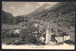 Salvan /Valais, Ortsansicht mit Umgebung