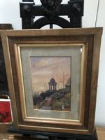 Biel Felseck 1898 antikes Aquarell signiert