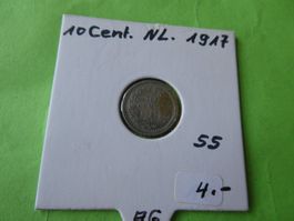 Niederlande 1917, 10 Cents    Silber