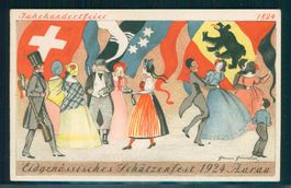 Eidgenössisches Schützenfest 1924 Aarau, Offizielle Karte