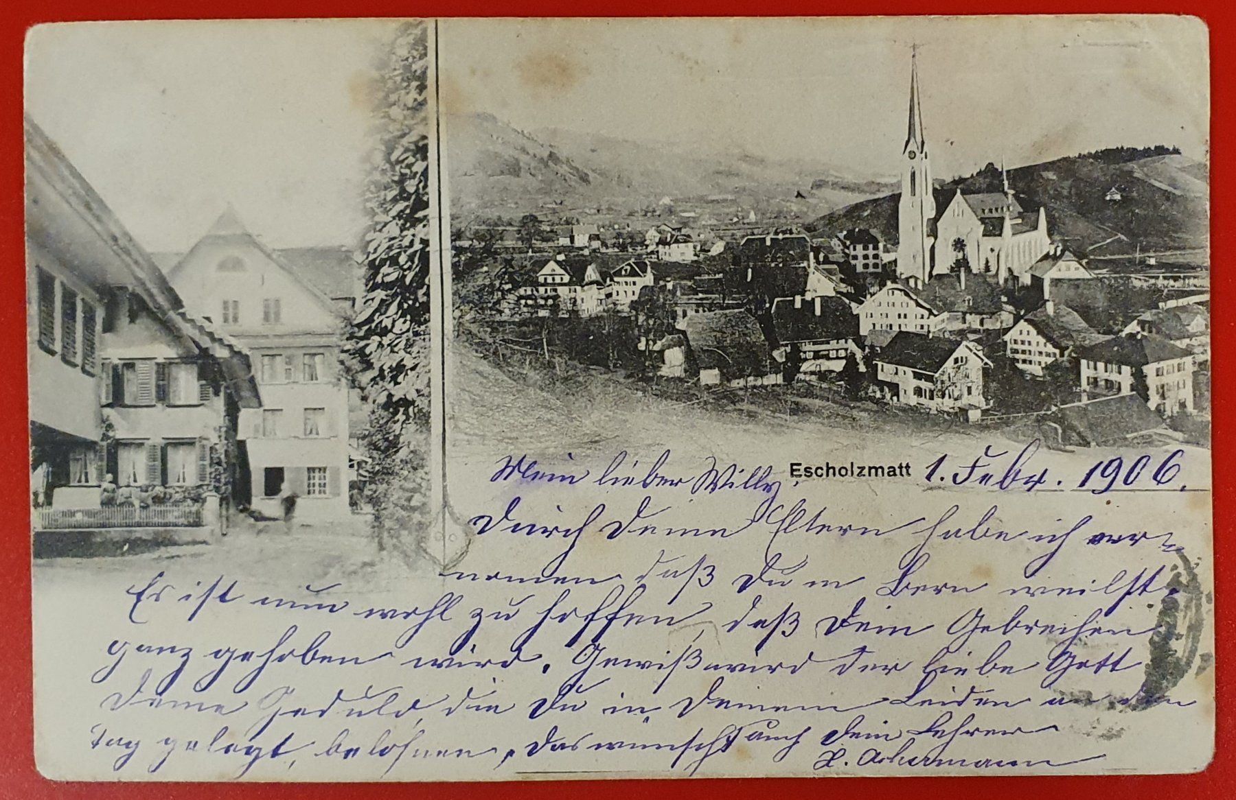 Ansichtskarten: Escholzmatt 1906 – Gebraucht aus Kreuzlingen von Rschweiz1