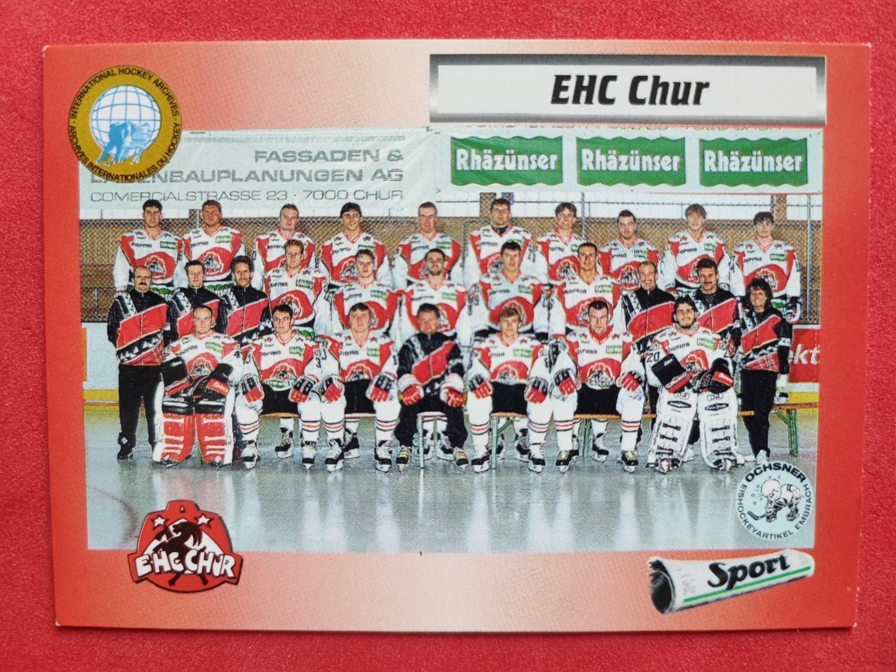 Carte collezionabili: EHC CHUR TEAM CARD - 1993/94 – Usato da Dübendorf venduto da kb86_MOVIE