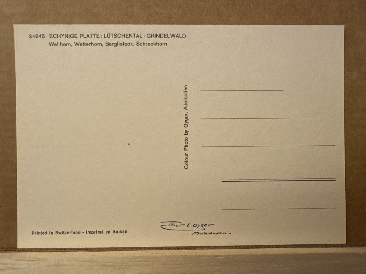 Cartoline postali: AK von Schynige Platte – Usato da Rümlang venduto da Kartenpost1 1