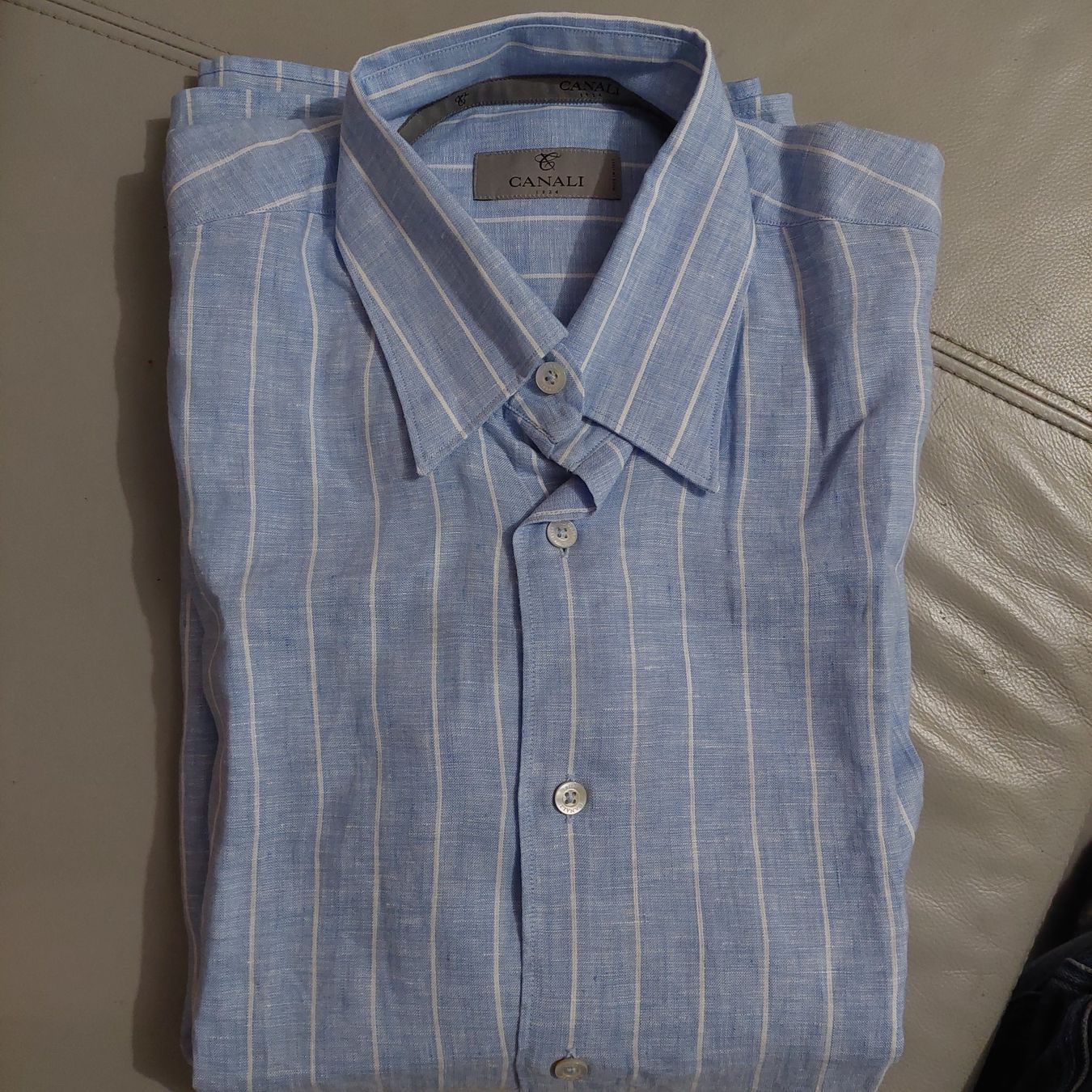 Camicie: Canali Milano 100% Feinstes Leinen Hemd Button Down Gr M NEU – Nuovo (secondo la descrizione) da Walenstadt venduto da ELNINOMARAVILLA