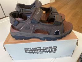 Skechers Sandalen Relaxed Fit, Gr. 40, neuwertig, Braun 🩴