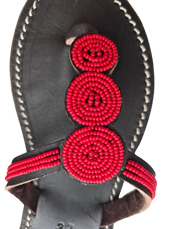 Damenschuhe: Handgemachte Leder-Sandalen - Rot 37 🔥 50% SALE – Neu und originalverpackt aus Brione s. Minusio von Littleninja 1