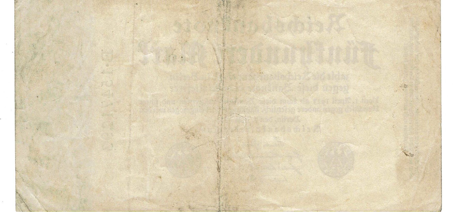 Banconote: Berlin 500 Mark grüne KN 1922 SS+-SS++ – Usato da Steffisburg venduto da ber_8htf 1