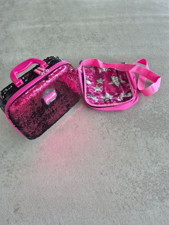 Girabrilla Schminkkoffer und Tasche Pailletten Set