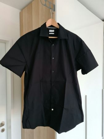 Esprit Slim Hemd, Gr.  17 1/4, schwarz