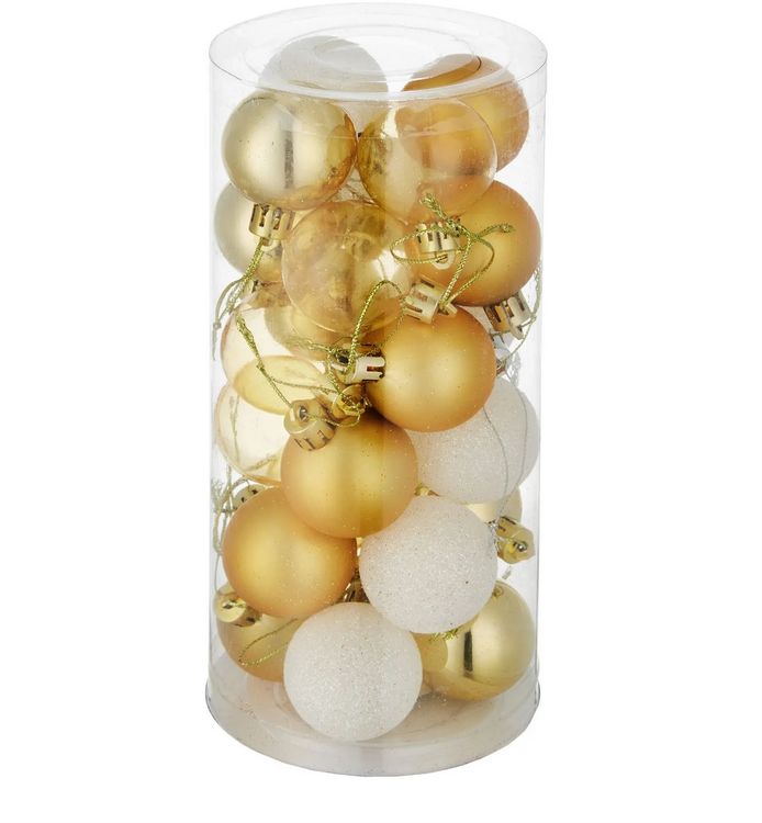 24-teiliges Weihnachtskugel-Becher-Set – Befüllbare Trinkkugeln Aus Kunststoff Mit Deckel & Strohhalmen (250 Ml / 500 Ml)