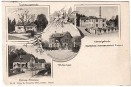 Mehrbildkarte  Luzern, kantonale Krankenanstalt