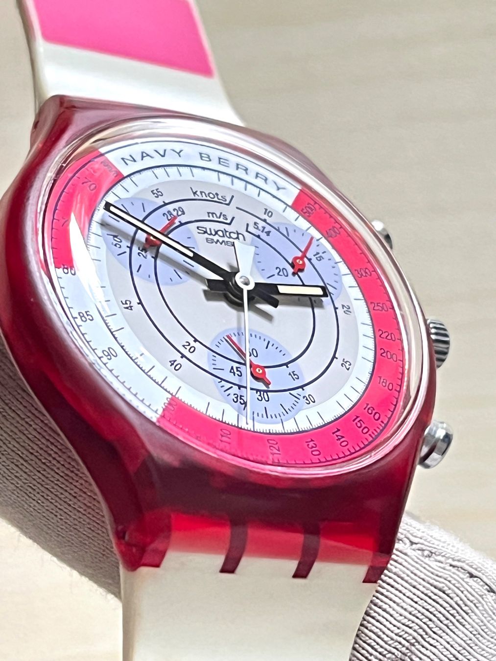 Swatch Uhren: Swatch Navy Berry Chronograph Uhr – Gebraucht aus Grenchen von chththl 5