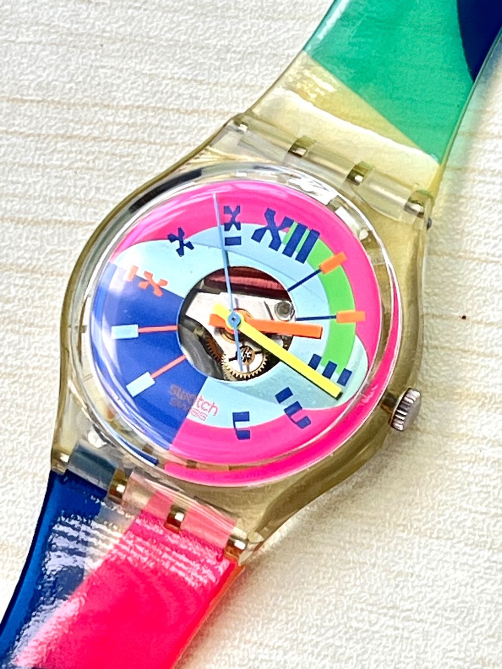 Swatch Orologi: Swatch Uhr, Sommer-Look! – Usato da Grenchen venduto da chththl