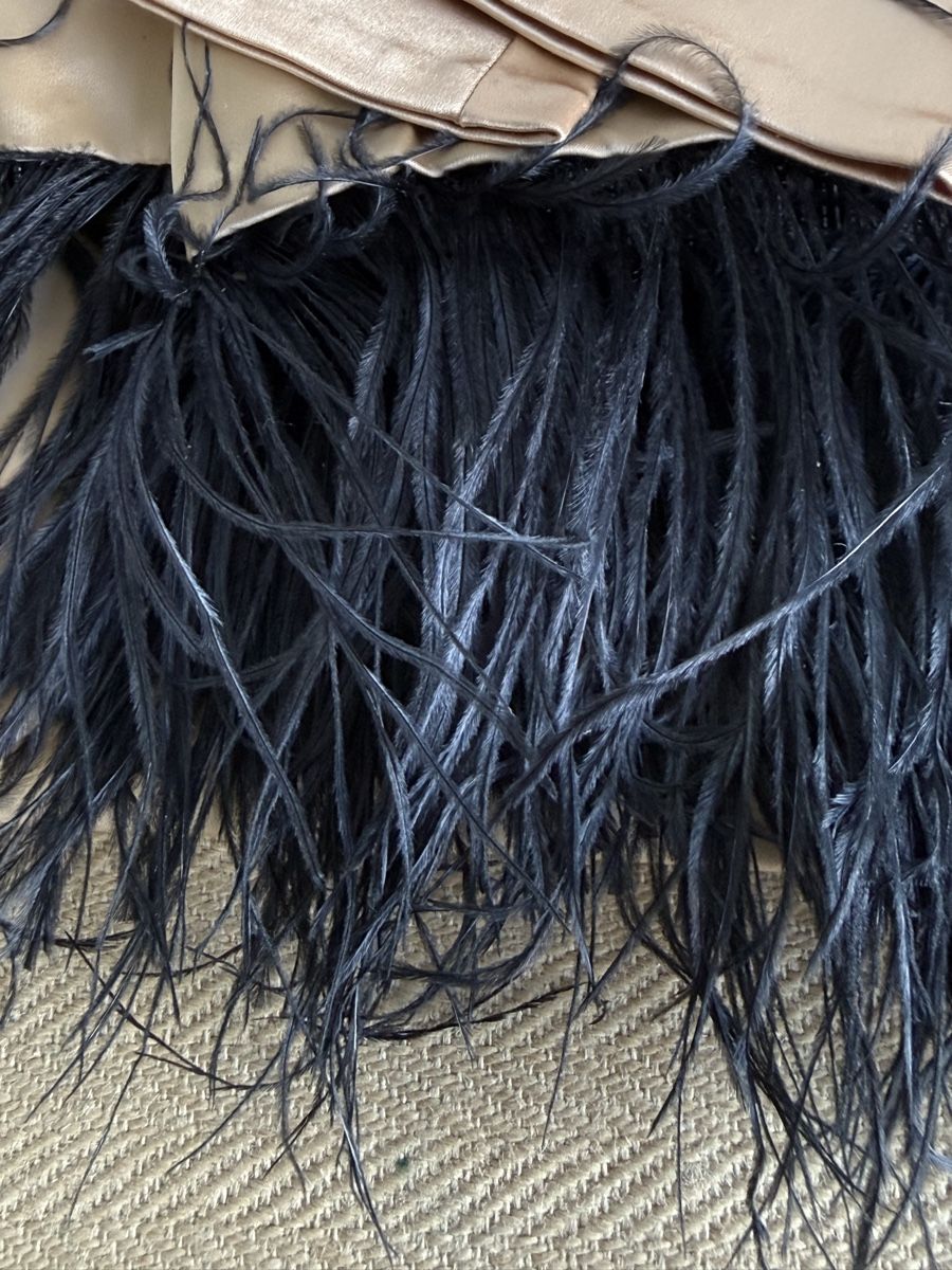 Foulard & Sciarpe: STEFI TALMAN Stola mit Federn & Handschuhe – Usato da Konolfingen venduto da petzipetz 2
