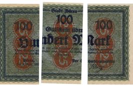 Düren 3x25 Pfennig ganzer Schein 08.08.1920 VZ