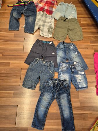 4 Shorts/Bermudas und eine Jeanshose gr 92 nach Wahl K3