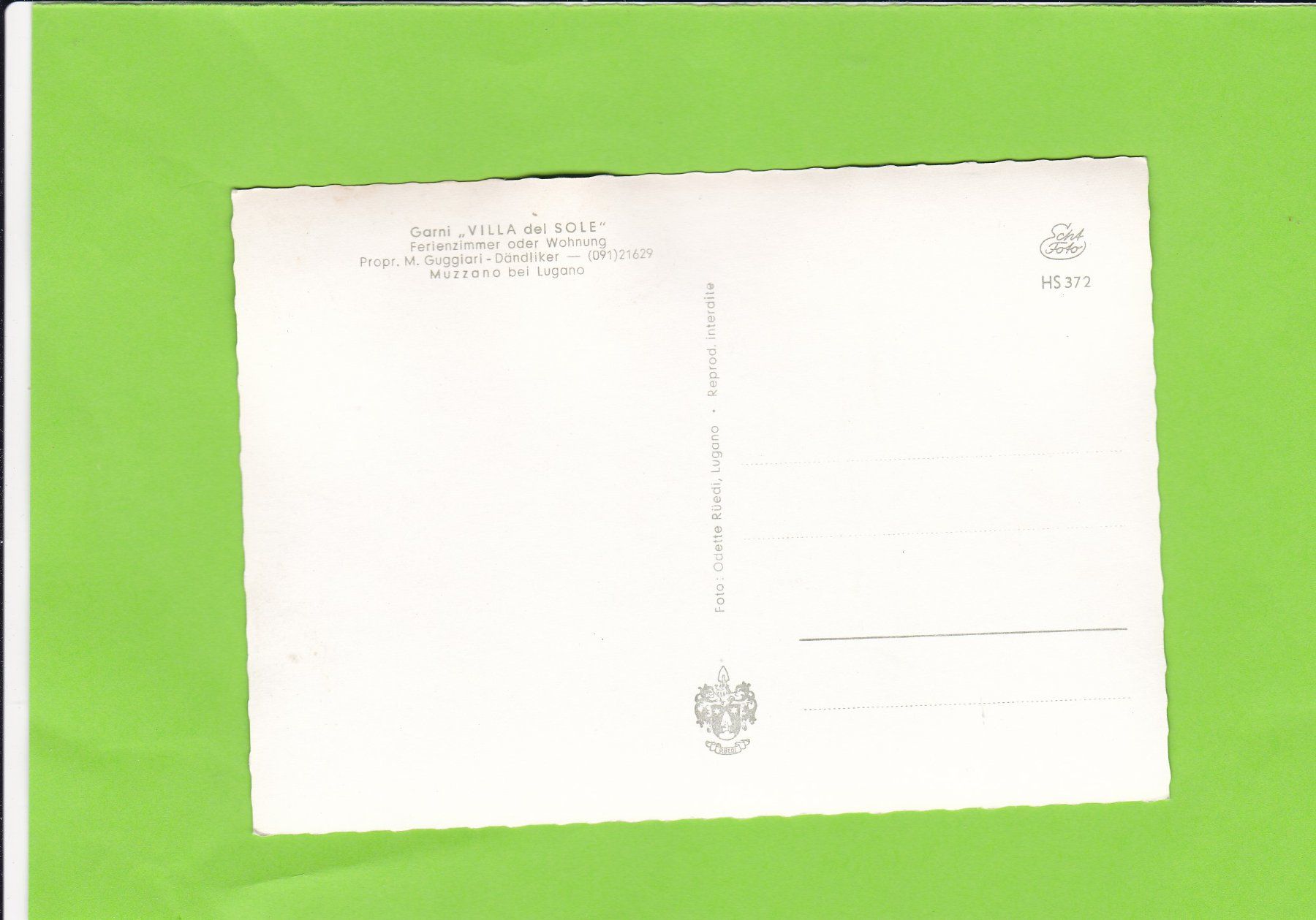 Cartoline postali: Garni "Villa del Sole" – Usato da St. Peterzell venduto da neckertal 1