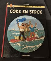 TINTIN COKE EN STOCK BD VINTAGE 1986 HERGÉ CASTERMAN ABÎMÉ 
