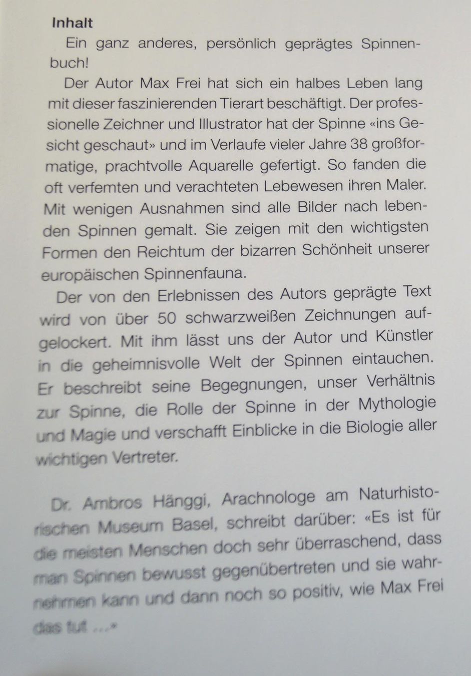 Bücher: Seltenes Spinnenbuch "Begegnungen mit der Spinne" Max Frei – Gebraucht aus Härkingen von sammelbecken 2