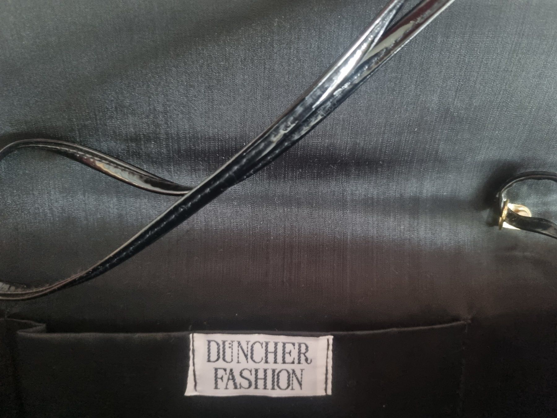 Borse: Duncher Clutch Tasche schwarzes Lackleder – Usato da Lenzburg venduto da freedomky 3