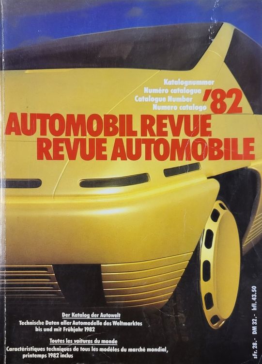 Automobil Revue Katalog 1982 Kaufen auf Ricardo