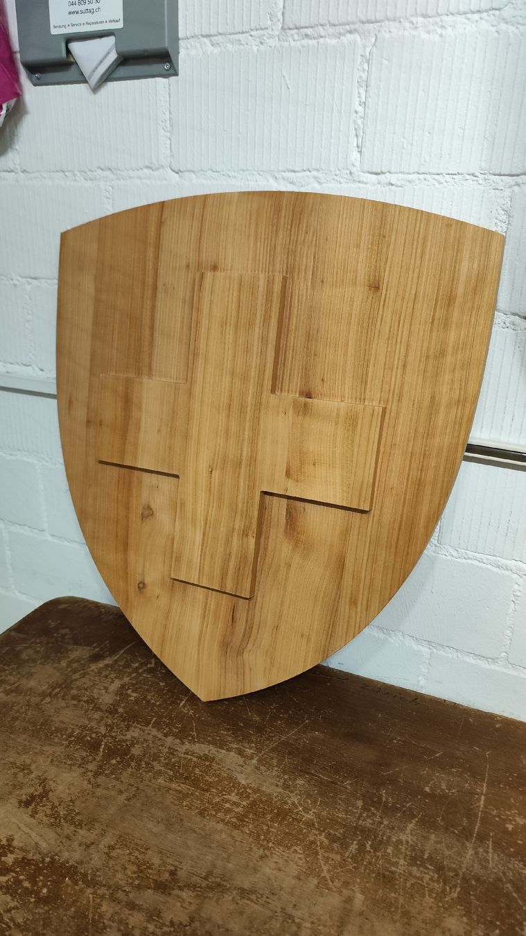 Articoli in legno: Schweizer Wappe 66cm x 60cm aus massivem Kirschholz – Nuovo (secondo la descrizione) da Zürich venduto da turbopuz 7