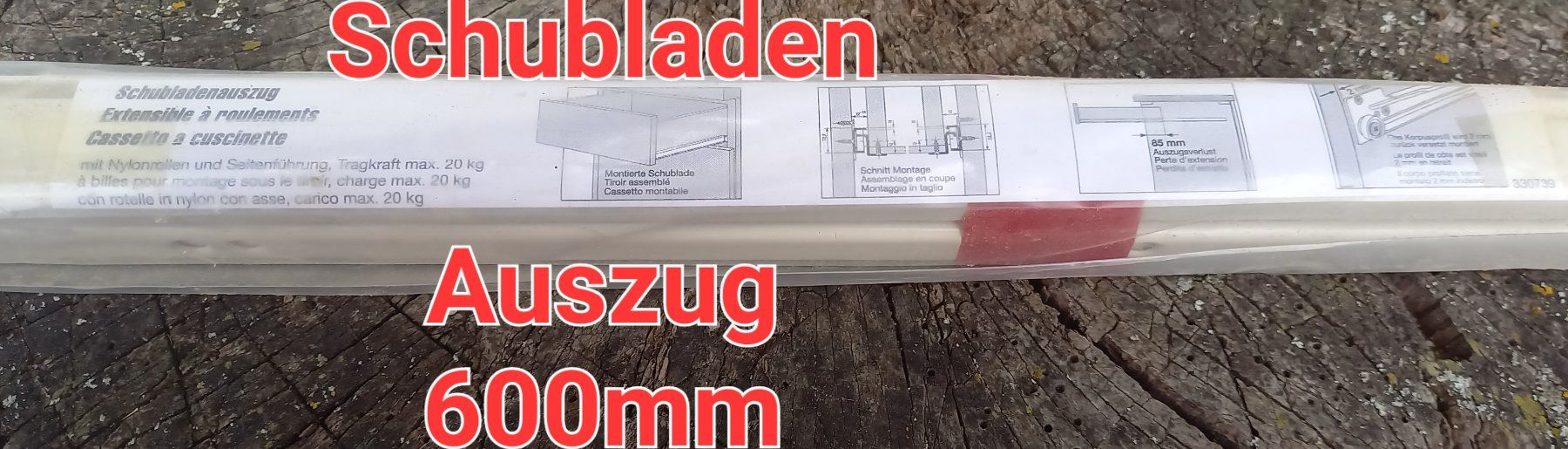 Eisenwaren: Rollenauszug Teilauszug 600mm – Neu (gemäss Beschreibung) aus Matten b. Interl von Tbsound 1