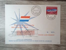 TR47 Enveloppe + Timbre Luxembourg 1958