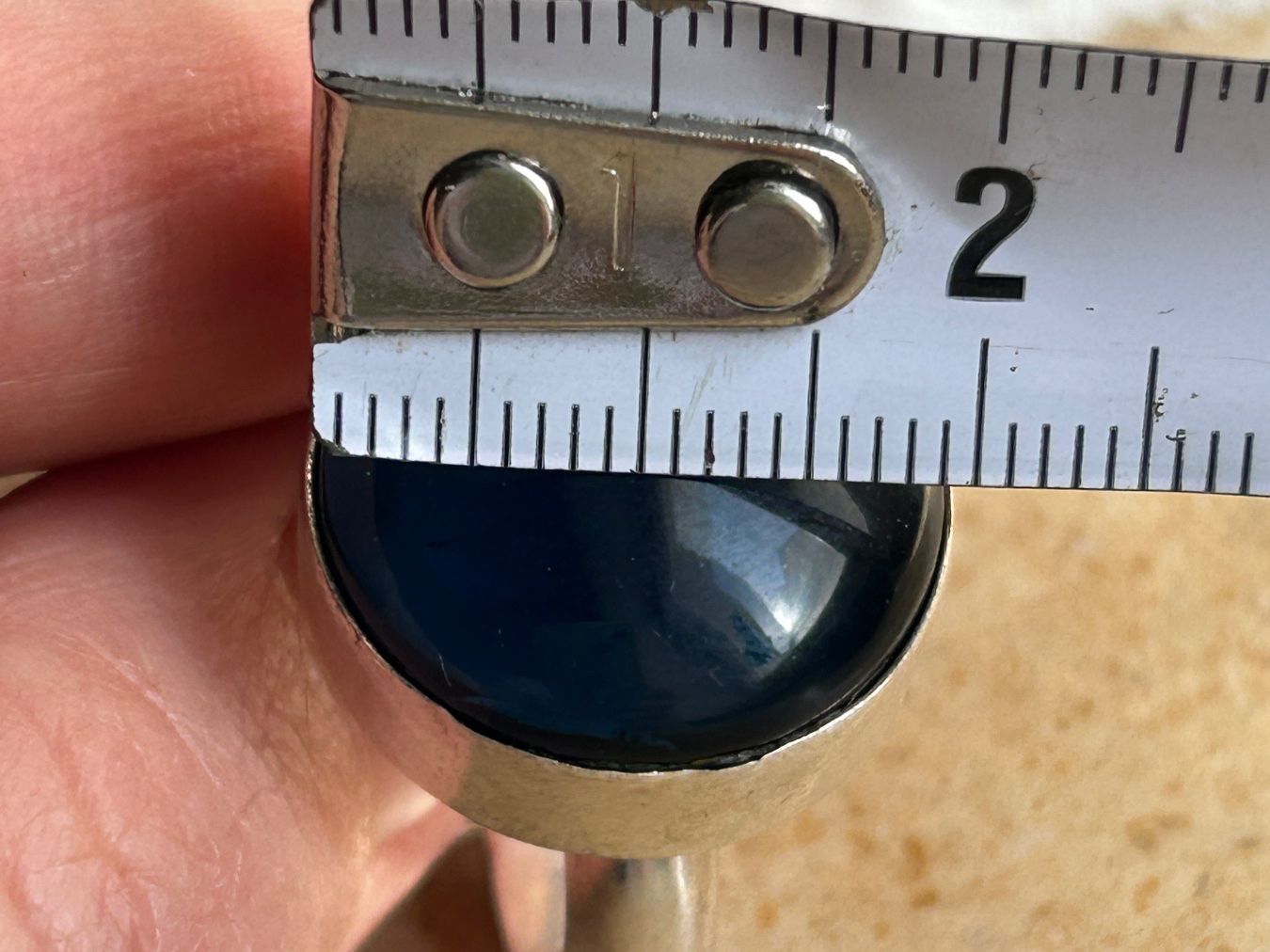 Anelli: Vintage Ring, Silber Dunkelblauer Stein (58) – Usato da Laufen venduto da Bellavitaboom 9