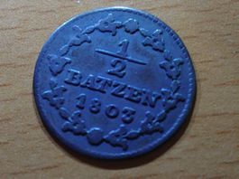 Helvetische Republik: 1 /2 Batzen 1803