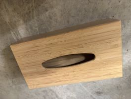 Boîte à mouchoirs en bambou, neuve