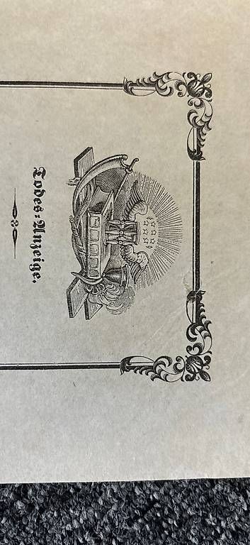 Documents: Todesanzeige 1852 – D'occasion à Zürich par mbi_5bsz 2