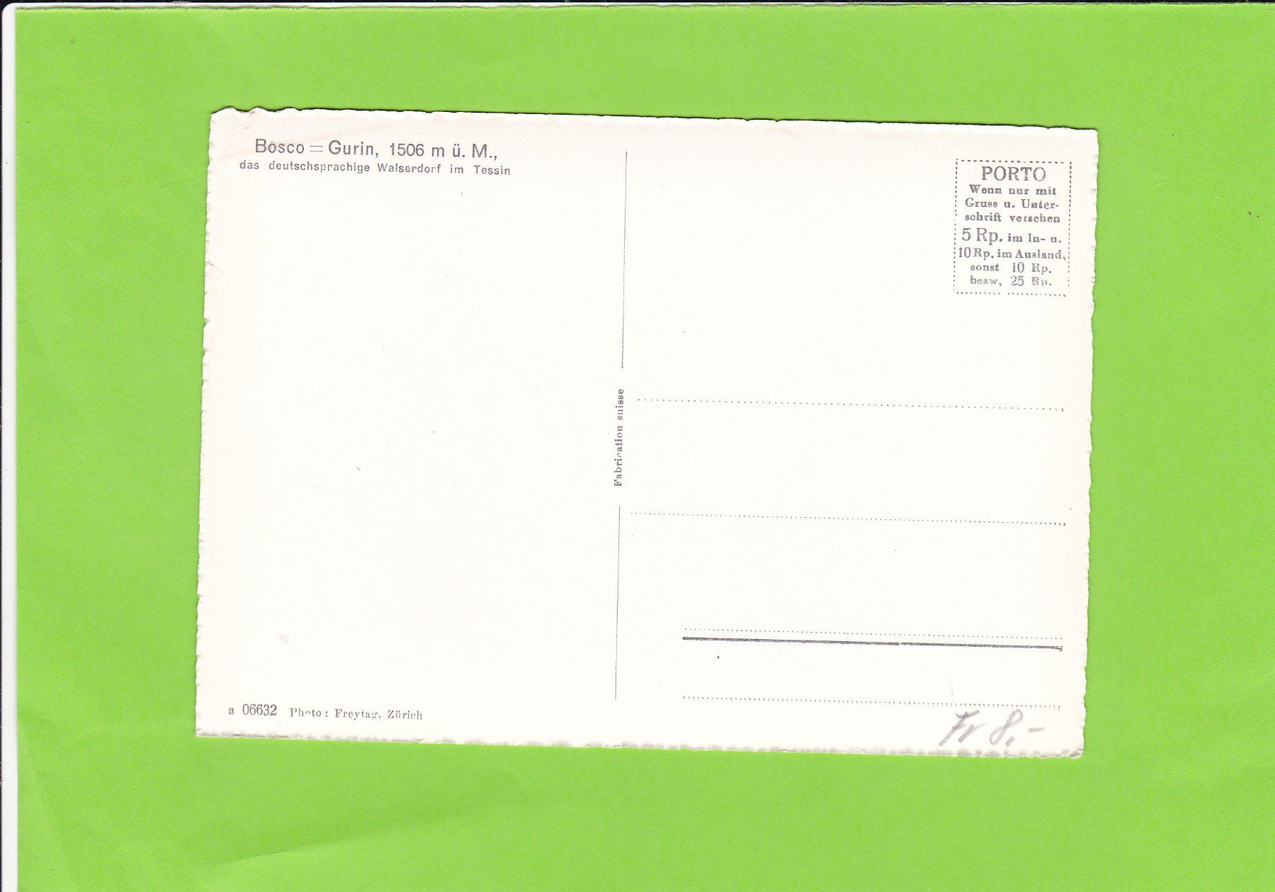 Cartoline postali: Bosco Gurin--Winter – Usato da St. Peterzell venduto da neckertal 1