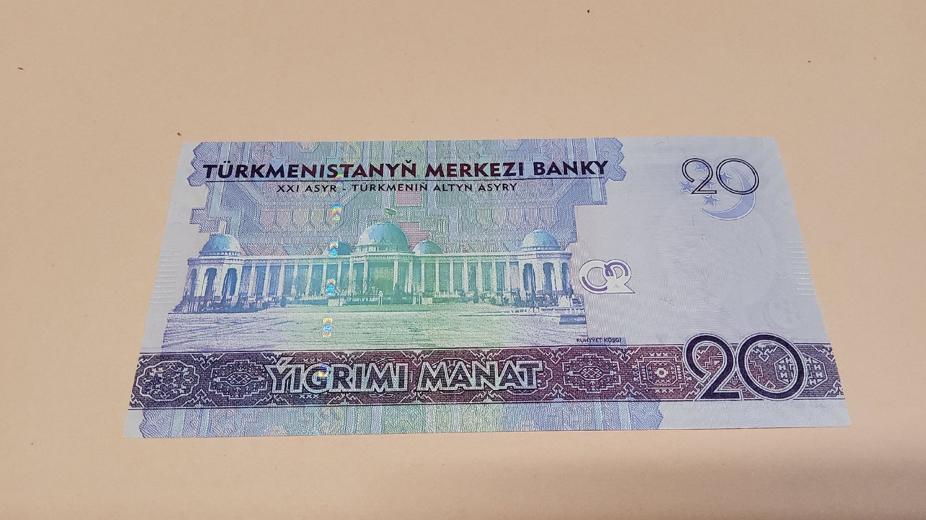 Banconote: 20 Manat Turkmenistan Banknote 2020 UNC – Nuovo e nell'imballaggio originale da Herisau venduto da Nluanalucas 1