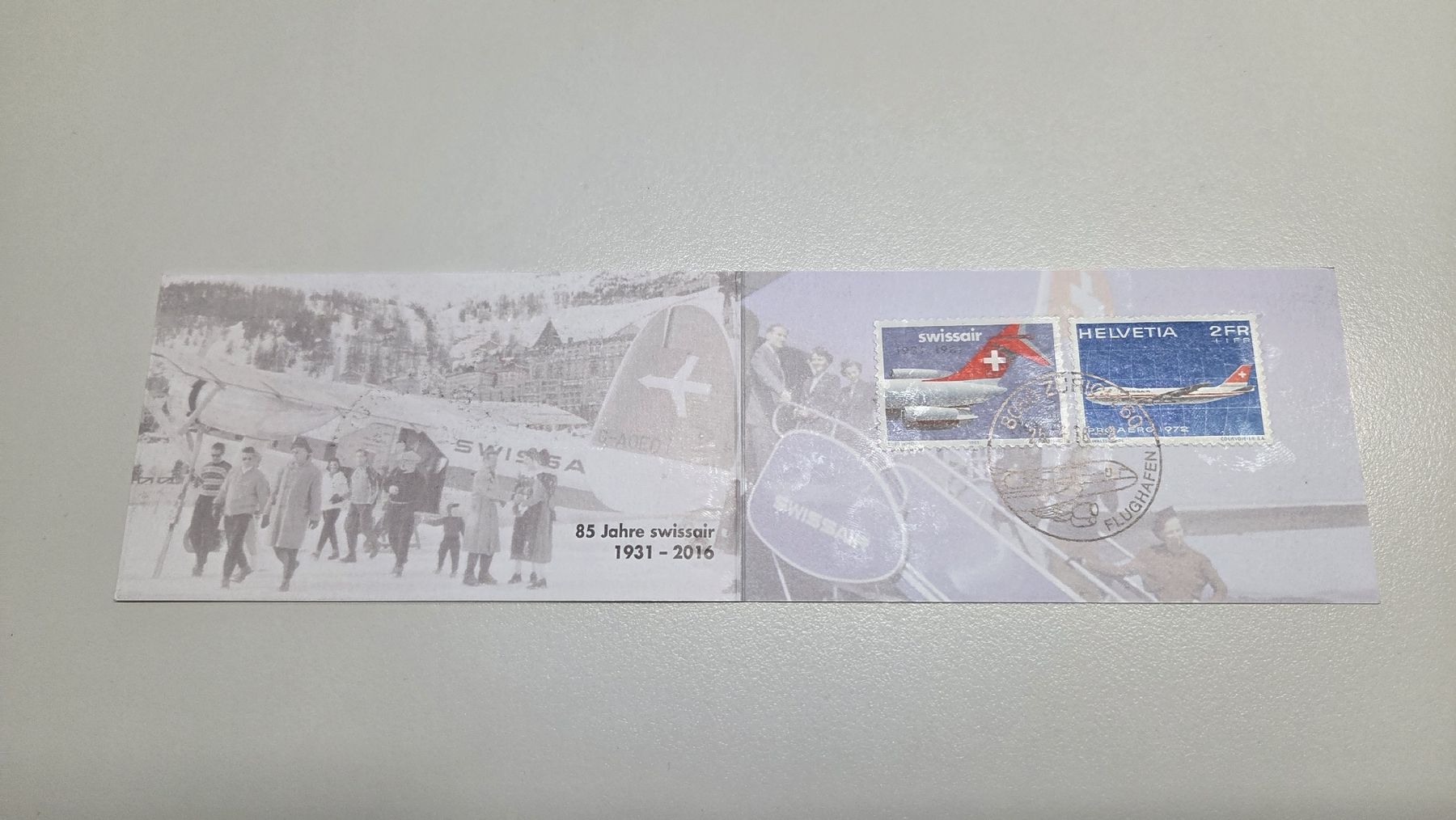 Tutti i francobolli: 2016 Folder 85 Jahre Swissair – Usato da Arni AG venduto da Moth68 1