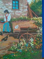 Gobelinbild Handarbeit angefangen