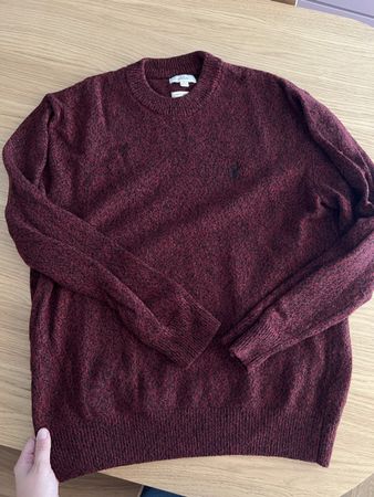  Pullover L, 100% Lammwolle, bordeaux