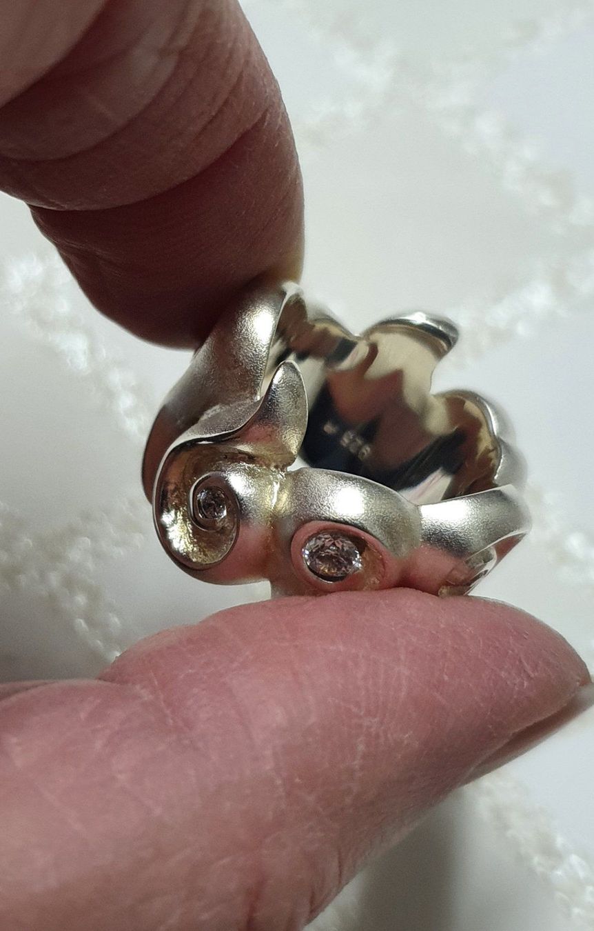 Anelli: Neu: breiter Ring  Gr. 54 / 925 Silber mit 8 Zirkonen – Nuovo (secondo la descrizione) da Muri AG venduto da Edlerweiss 4
