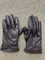 Schwarze Lederhandschuhe 