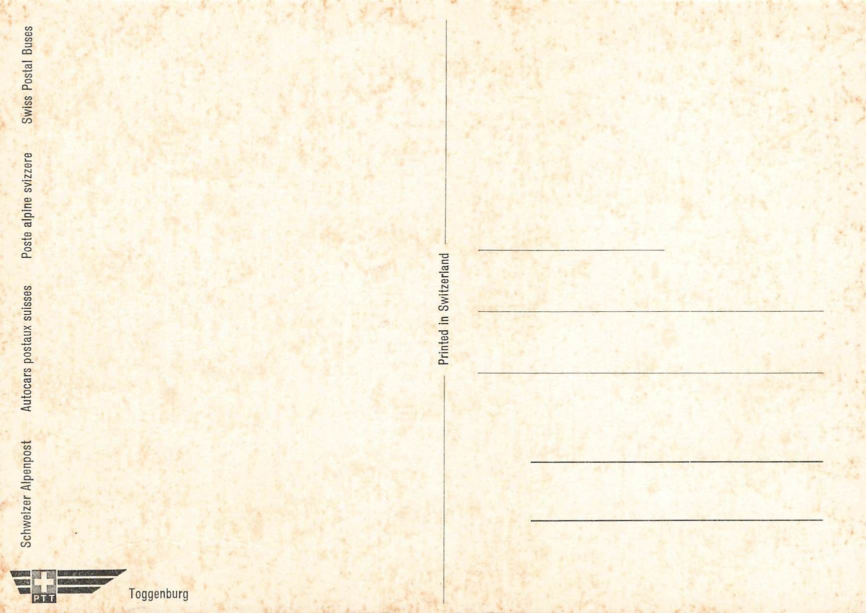 Cartoline postali: Poste alpine svizzere Toggenburg postauto – Usato da Biasca venduto da Blenio71 1