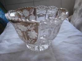 GLAS  SCHÜSSELCHEN  MIT BLUMEN