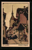 Steindruck-AK Alt-Aarau, Golattenmattgas