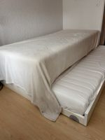 Ausziehbares Bett weiss mit oder ohne Matratzen