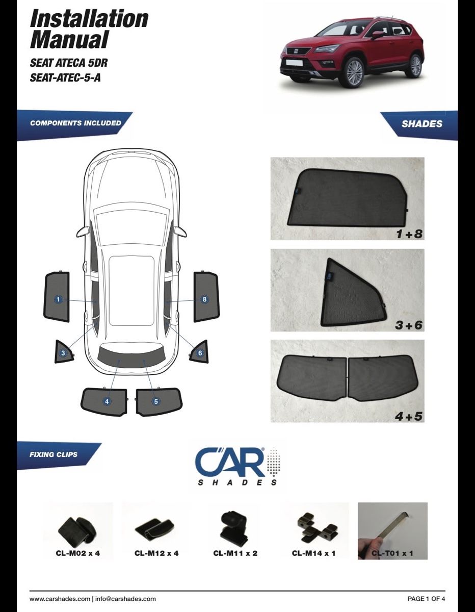 Toutes les pièces détachées: Sonnenschutzblenden Seat Ateca / Cupra Ateca ab 2016 – D'occasion à Aesch BL par Switcha 1